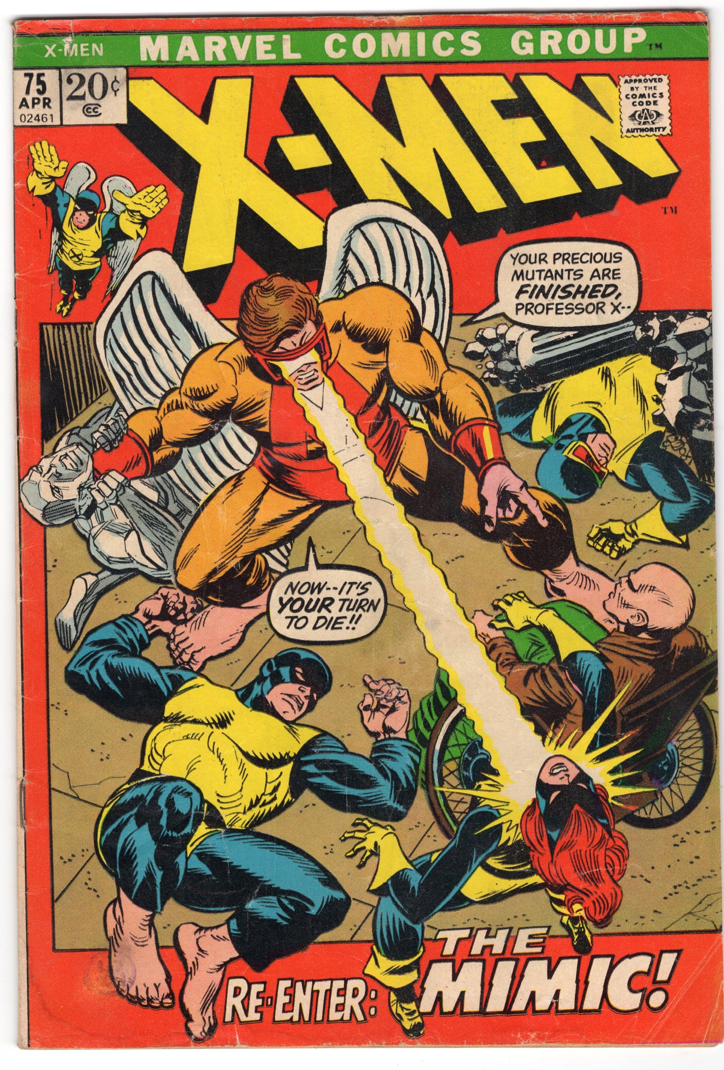 X-Men Issue #75 "Re-Enter: The Mimic!" (April, 1972 - Marvel Comics) VG