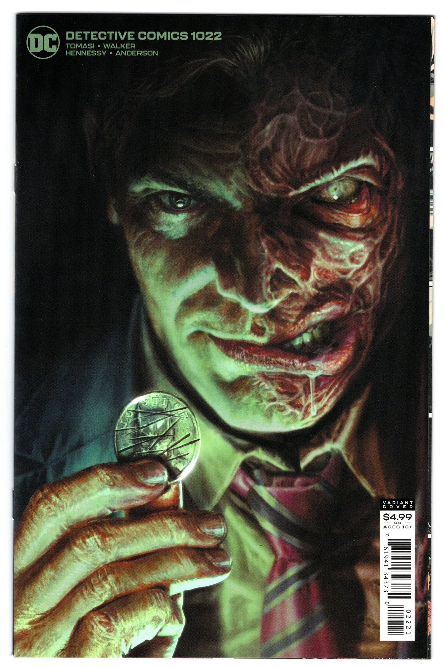 Detective Comics #1022 "Variant Lee Bermejoy Two-Face RARE Cover!" (July, 2020 - Marvel) NM+