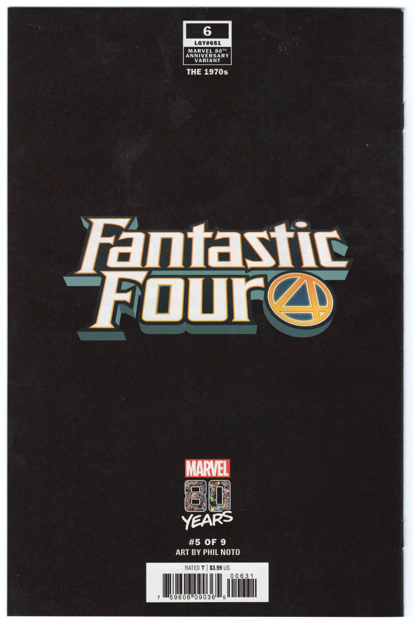 Fantastic Four - Issue #6 "Noto Variant" Marvels 80th Ann., (March, 2019 - Marvel Comics) NM-