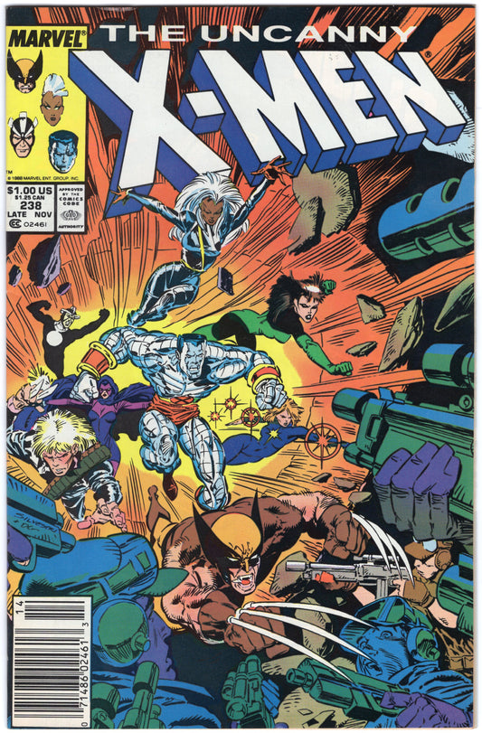 Uncanny X-Men Comics - Issue #238 (Nov. 1988 - Marvel Comics) VF-