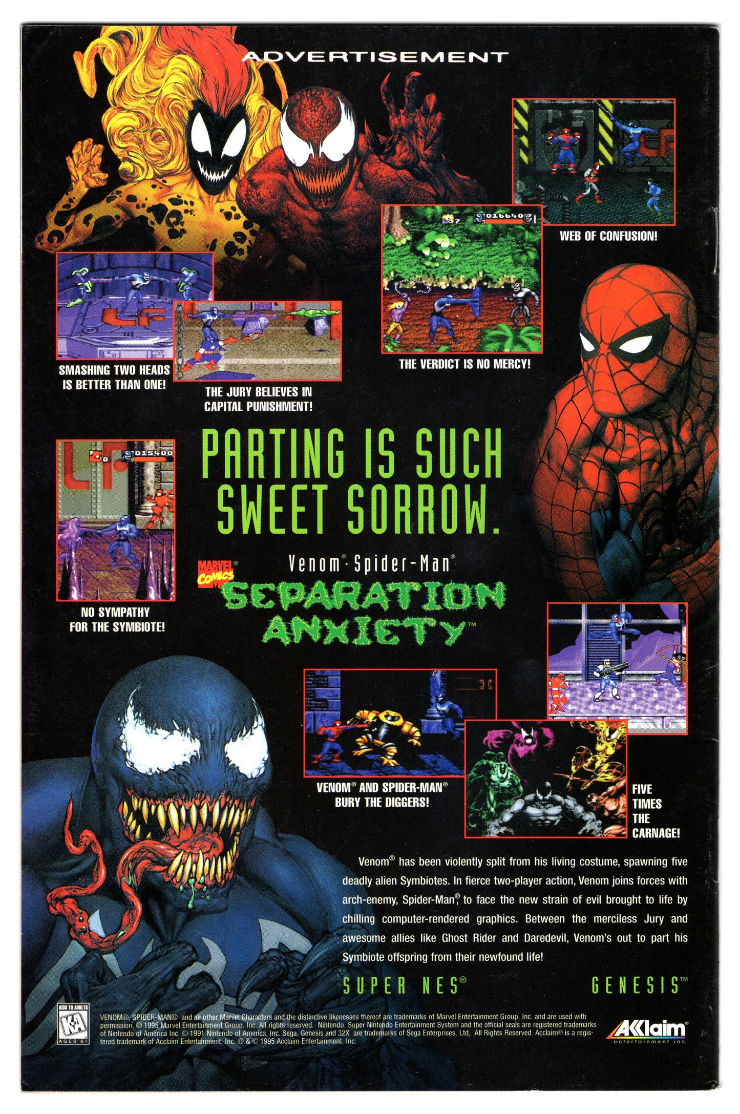 Venom - Issue #5 "Sinner Takes All!" (Dec. 1995 - Marvel Comics) FN/VF