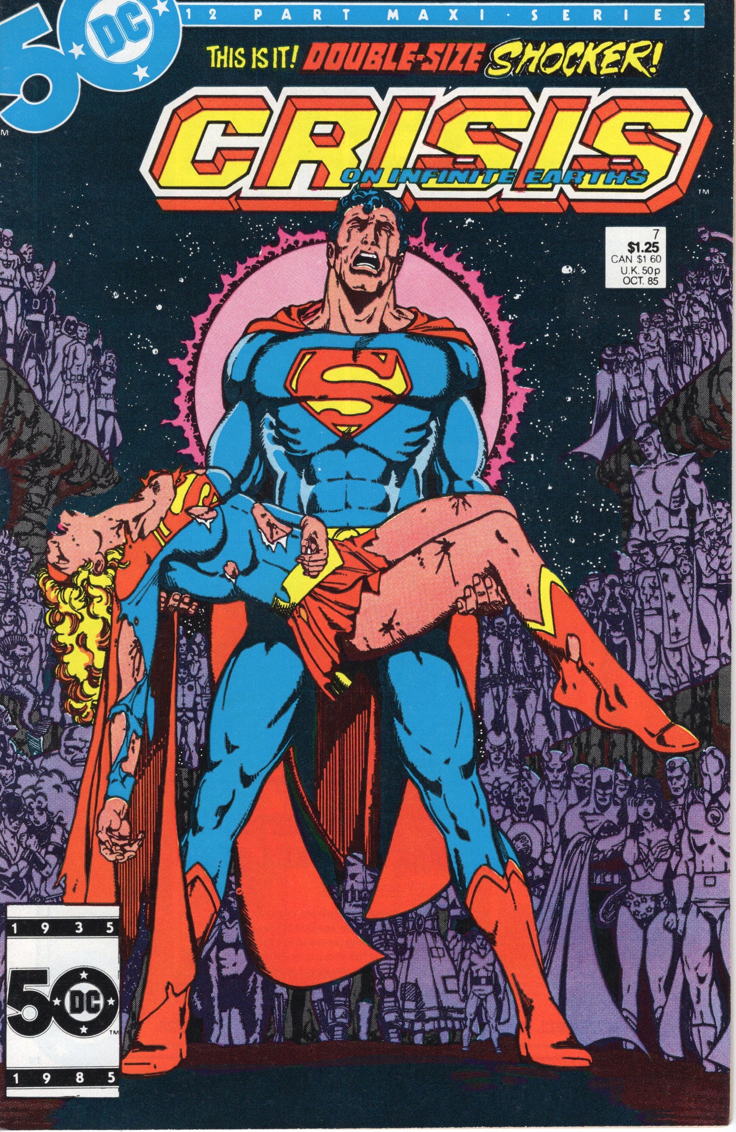 Crisis on Infinite Earths - Issue #7 (April, 1985 - DC Comics) VF-