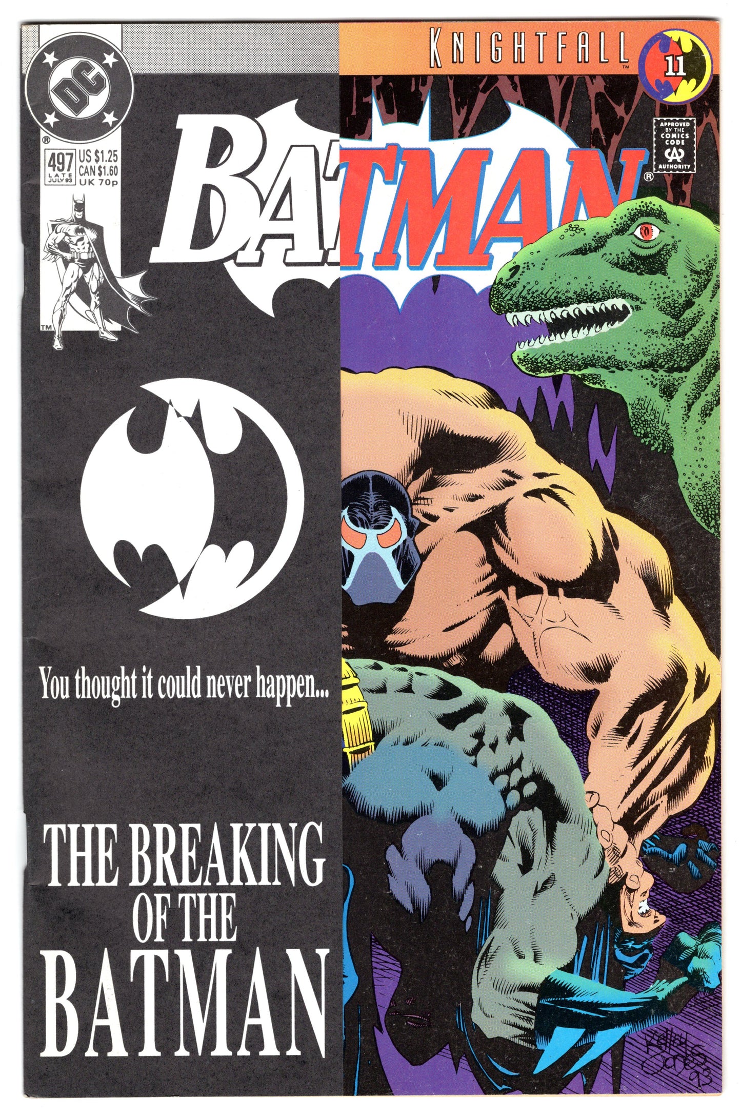 Batman - Issue #497 (August, 1993 - DC Universe) FN/VF