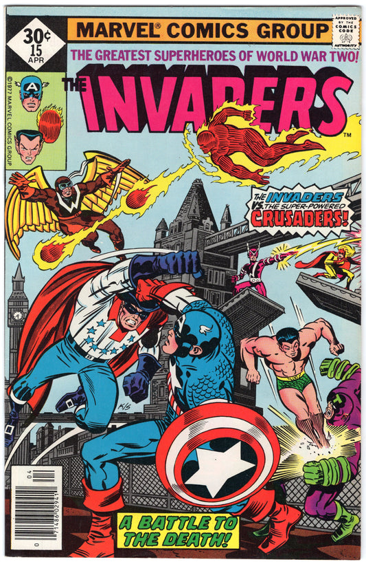 The Invaders - Issue #15 ""God Save the King!" Guest-starring the Crusaders" (Apr. 1977 - Marvel Comics) VF
