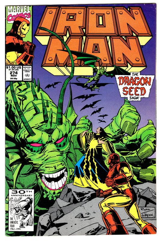Iron Man Issue #274 "The Dragon Seed Saga!" (Nov. 1991 - Marvel Comics) VG/FN