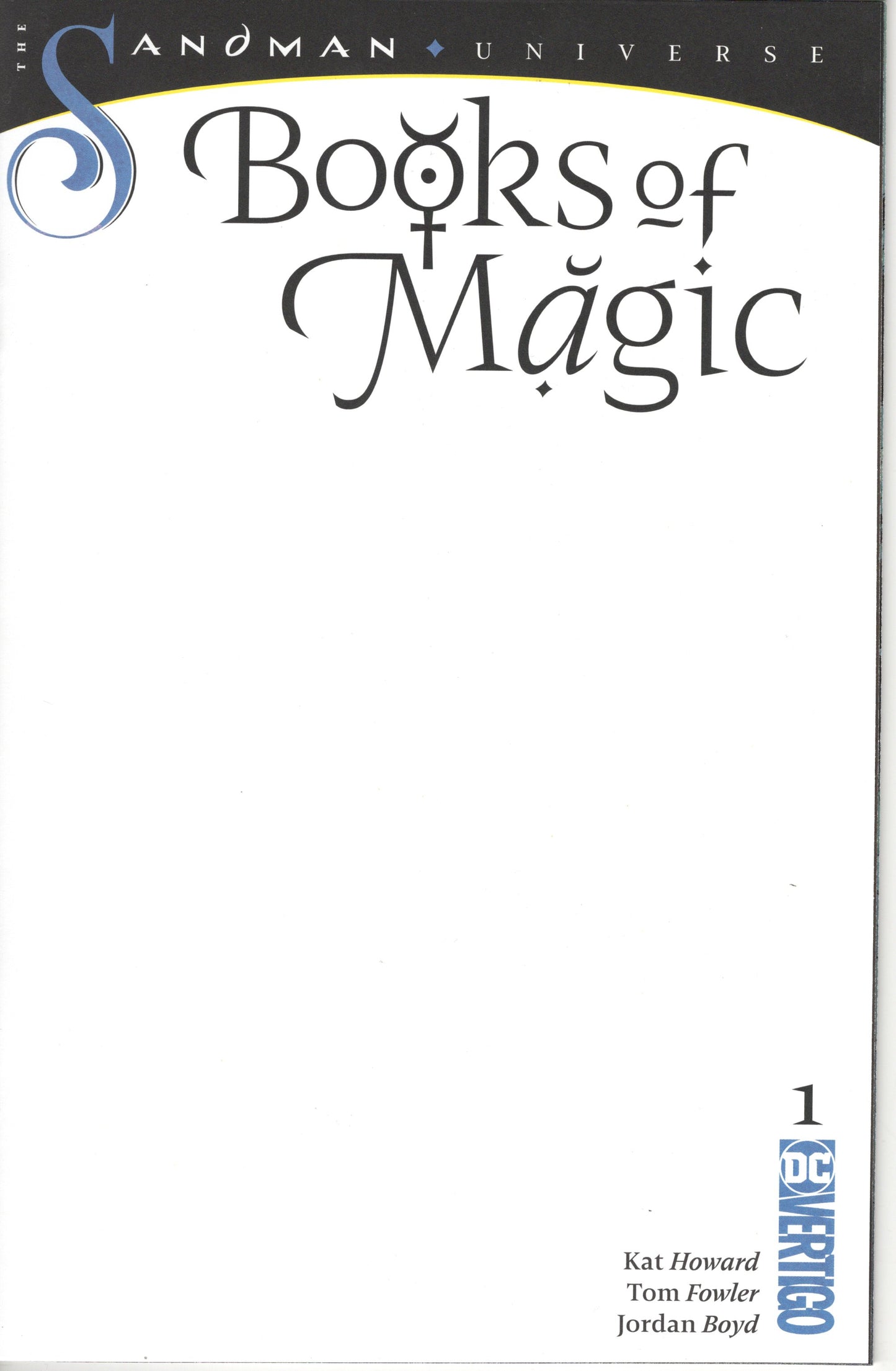 Books of Magic - Issue #1 Blank Cover Variant (Dec. 2018 - DC/Vertigo Comics) NM