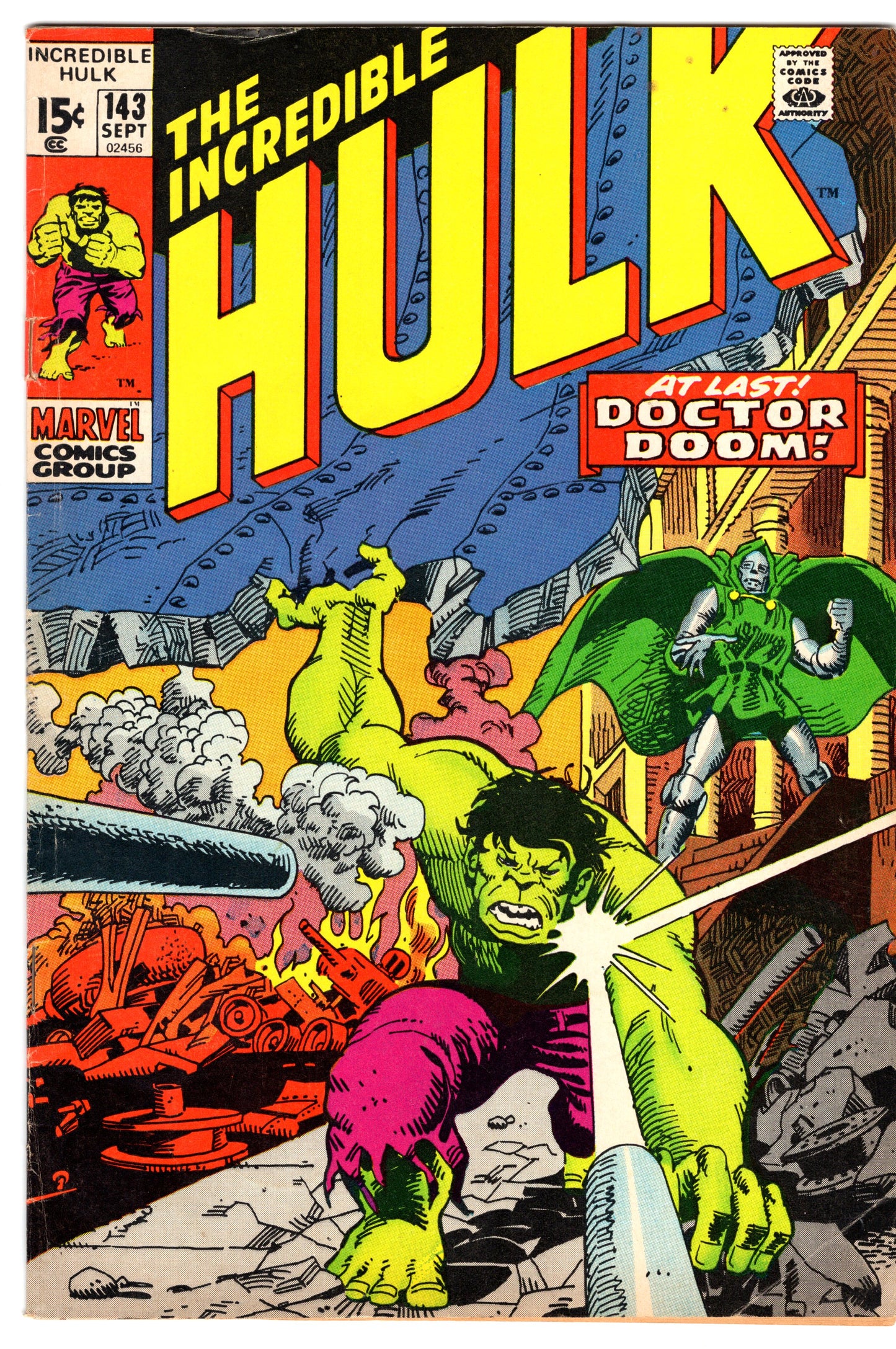 The Incredible Hulk - Issue #143 (Sept. 1971 - Marvel Comics) VG/FN