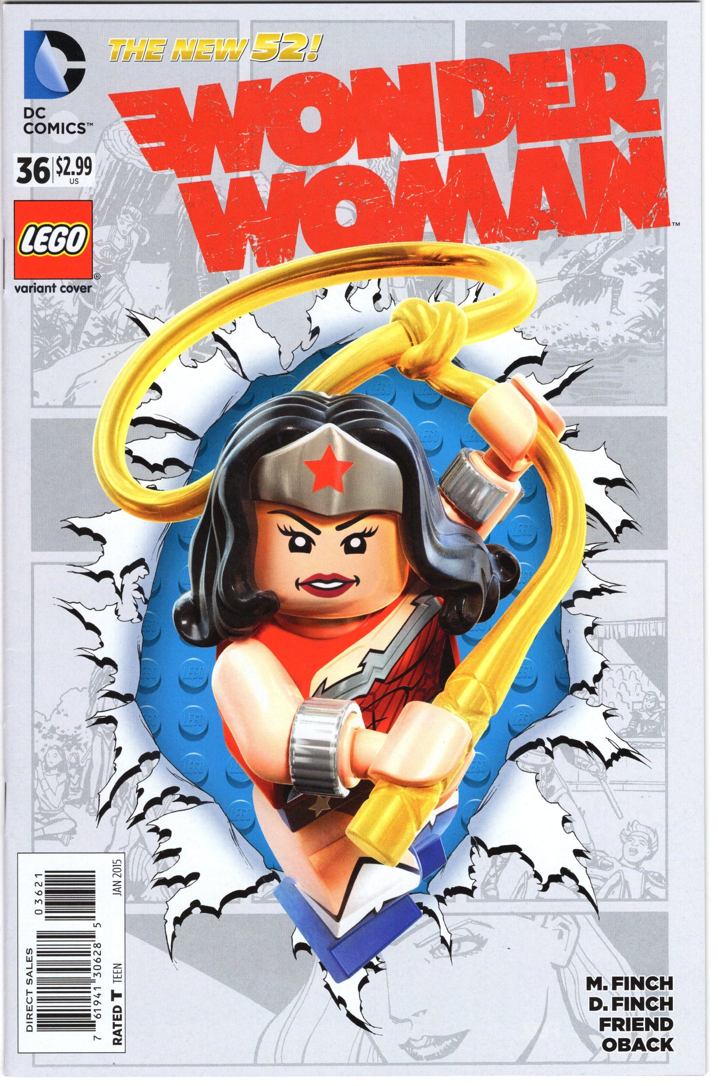 Wonder Woman - Issue #36 "Lego Variant Cover" (Jan. 2015 - DC Comics) NM-