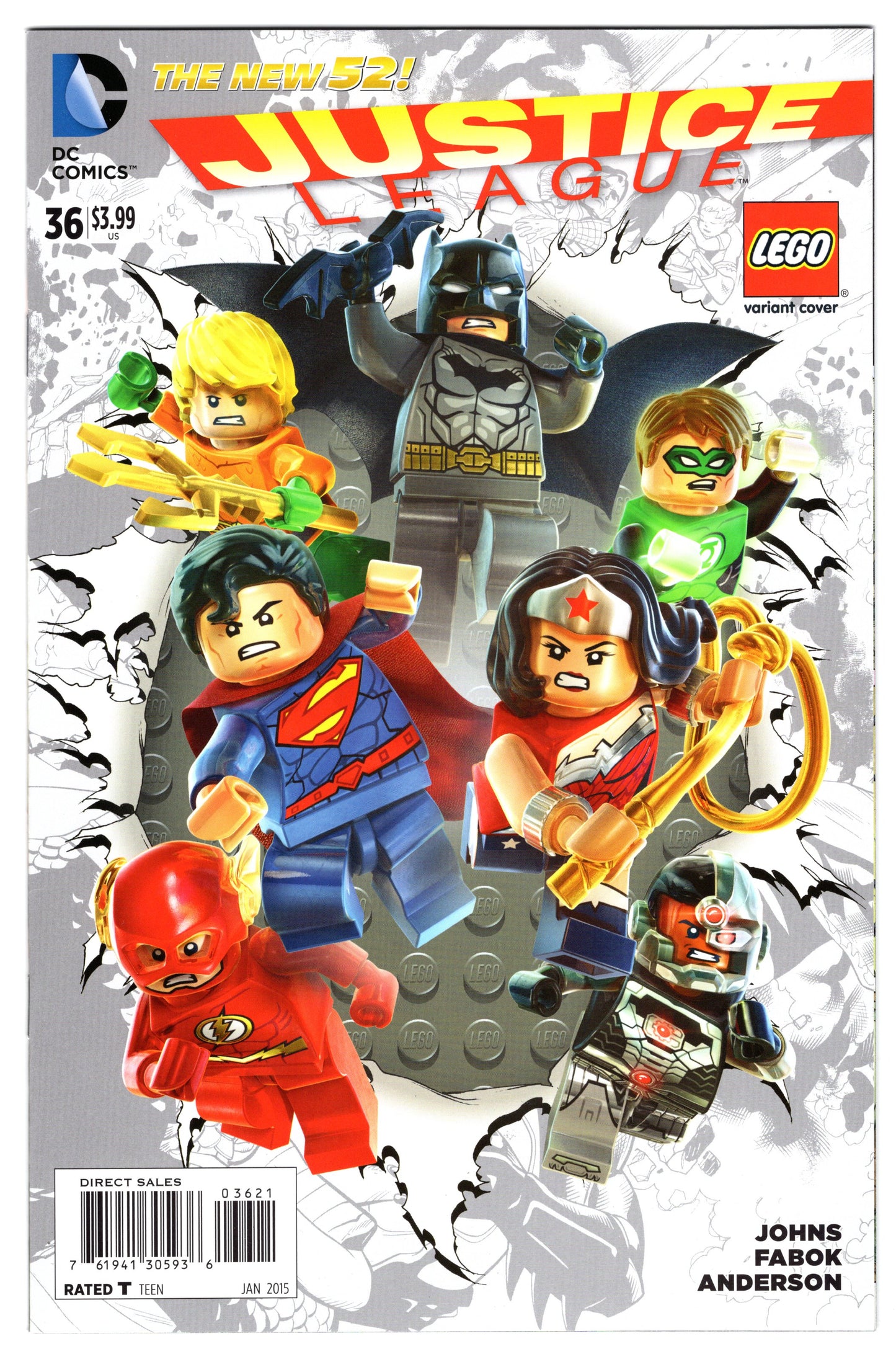 Justice League The New 52! - Issue #36 "LEGO EXCLUSIVE" (Jan. 2015 - DC Comics) NM+