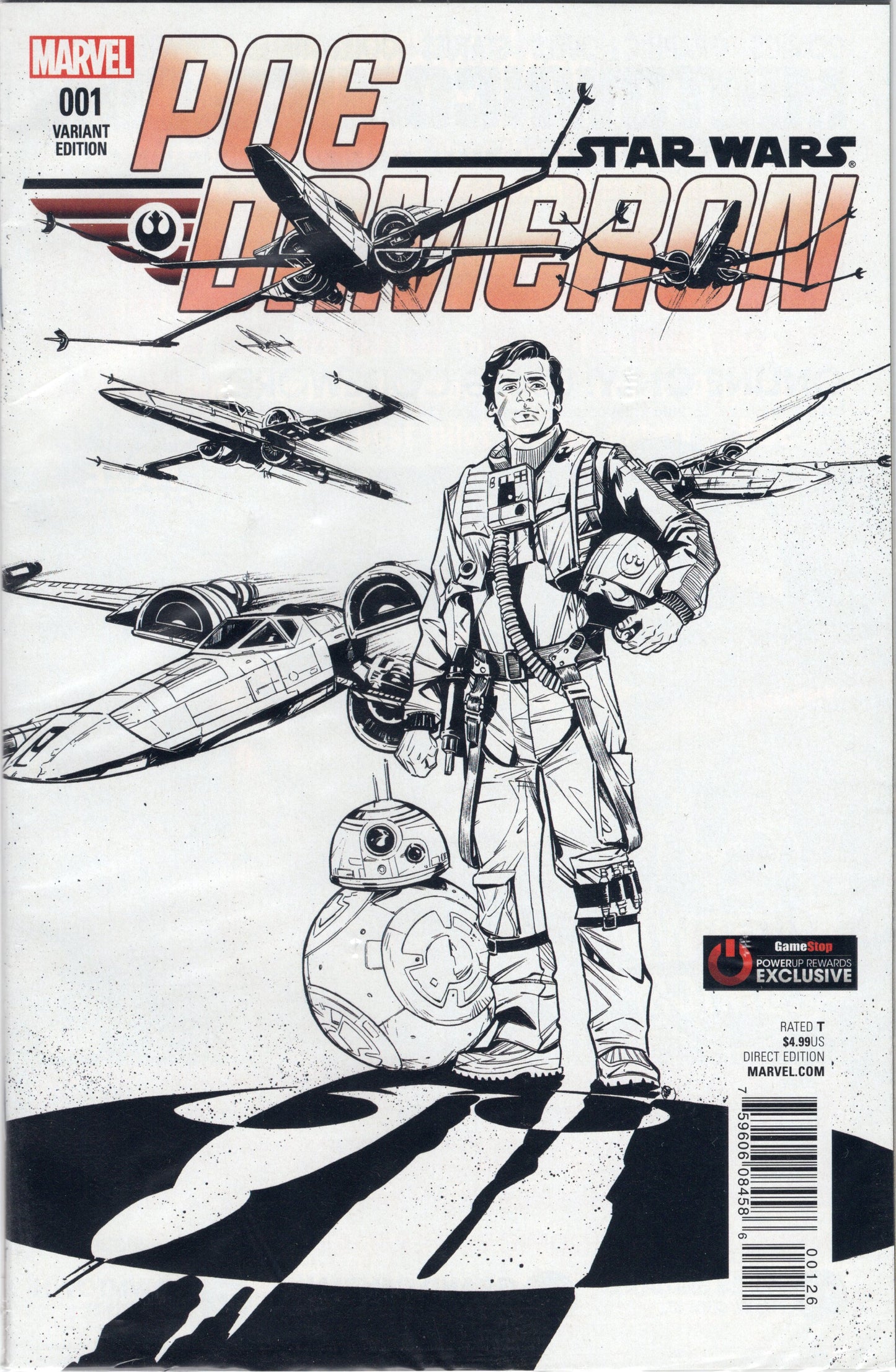 Star Wars - Poe Dameron - Issue #1 "Gamestop Sketch Variant" SEALED POLYBAG! (June, 2016 - Marvel Comics) NM+