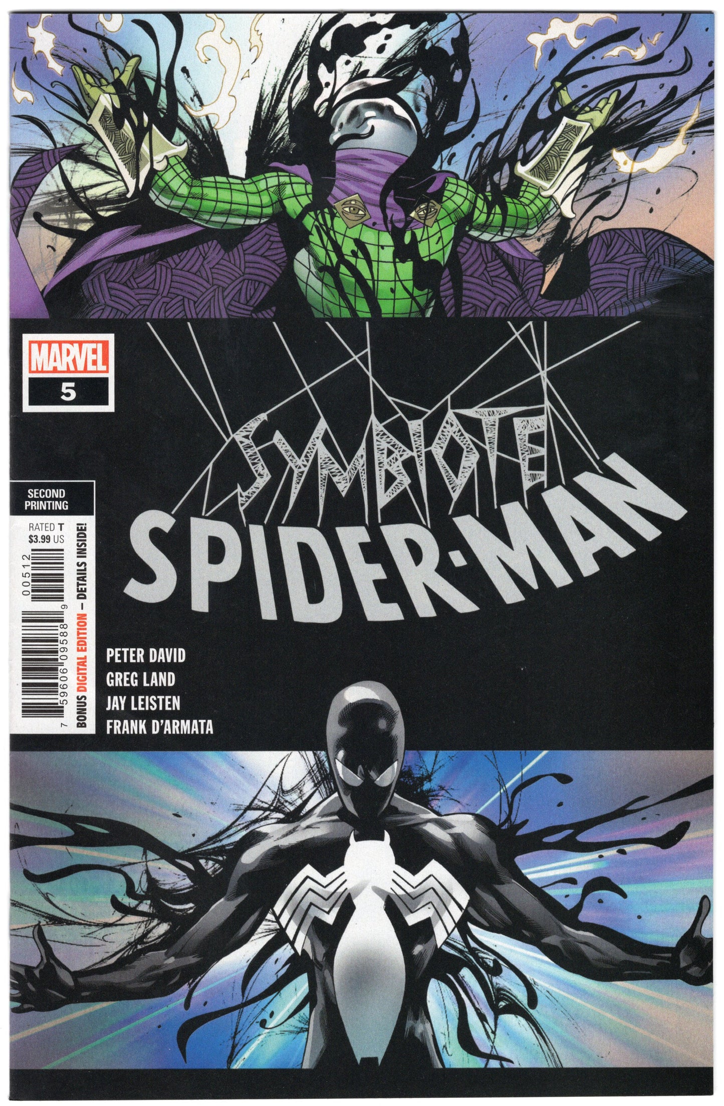 Symbiote Spider-Man - Issue #5 "Variant Cover" Nov. 2019 - Marvel Comics) FN/VF