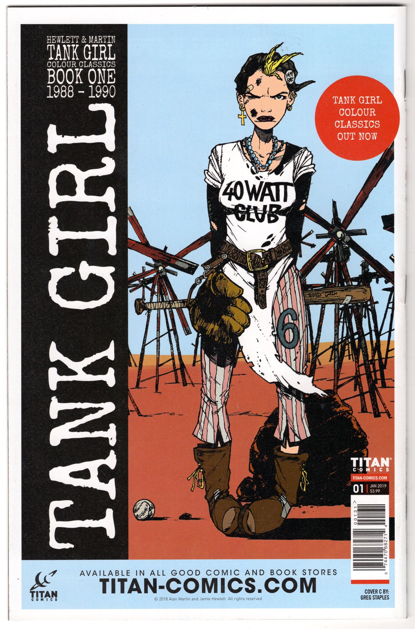 Tank Girl Action Alley - Issue #1 "Fiona Staples Variant Cover" (Jan. 2019 - Titan Comics) NM