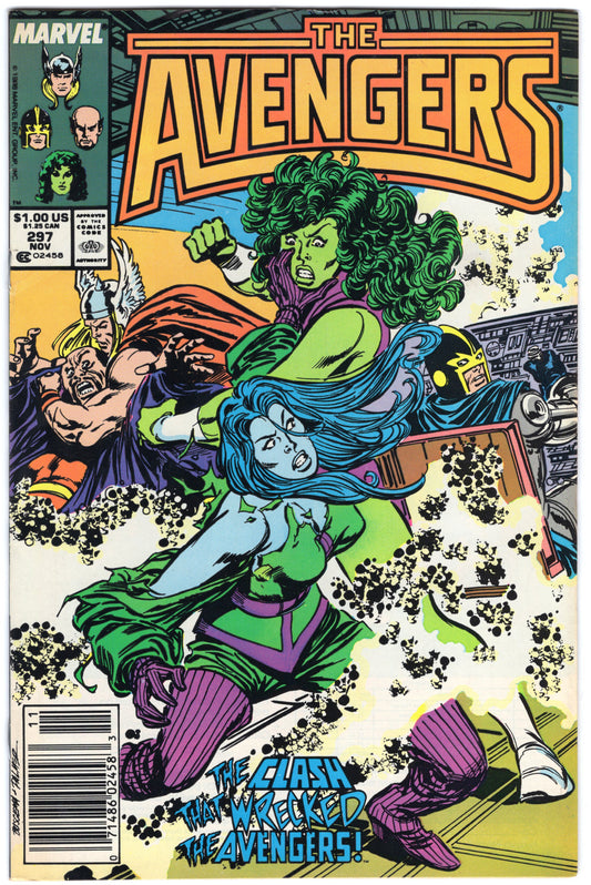 The Avengers - Issue #297 "She-Hulk Cover" (Nov. 1988 - Marvel Comics) FN
