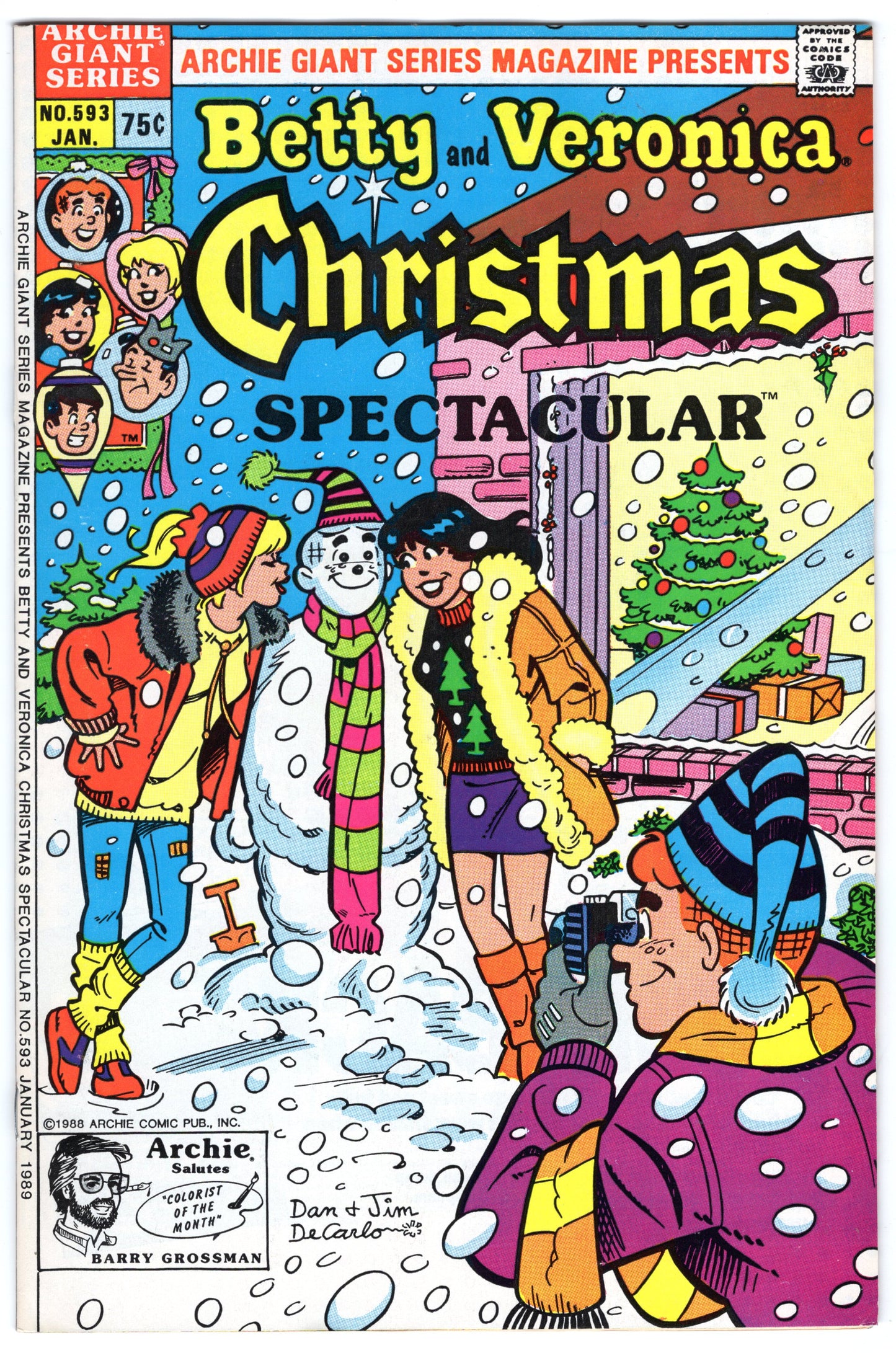 Archie Giant Series Magazine Presents - Betty & Veronica Christmas Spectacular #593 (Jan. 1989 - Archie Pub.,) VF